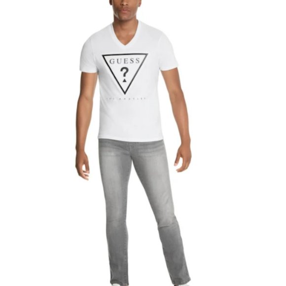 Guess Los Angeles Embossed Distressed Logo Tee Men's Size Medium - Picture 3 of 14